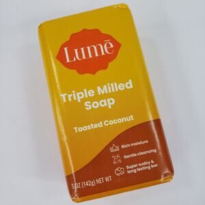 Lume Triple Milled Bar Soap Bar 5oz Toasted Coconut Rich Moisture Gentle Cleanse